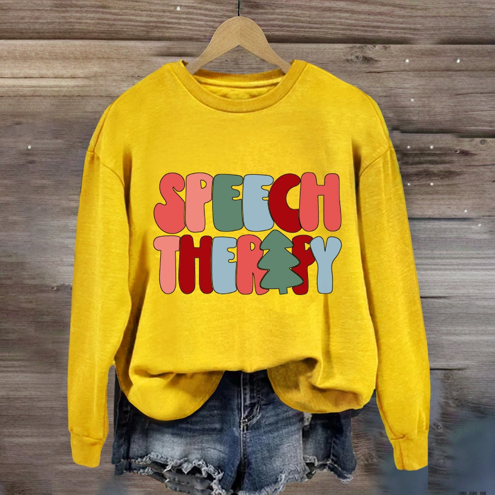 Speech Therapy Christmas Tree Sweatshirt