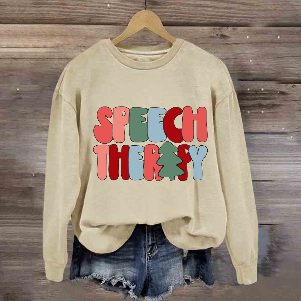 Speech Therapy Christmas Tree Sweatshirt