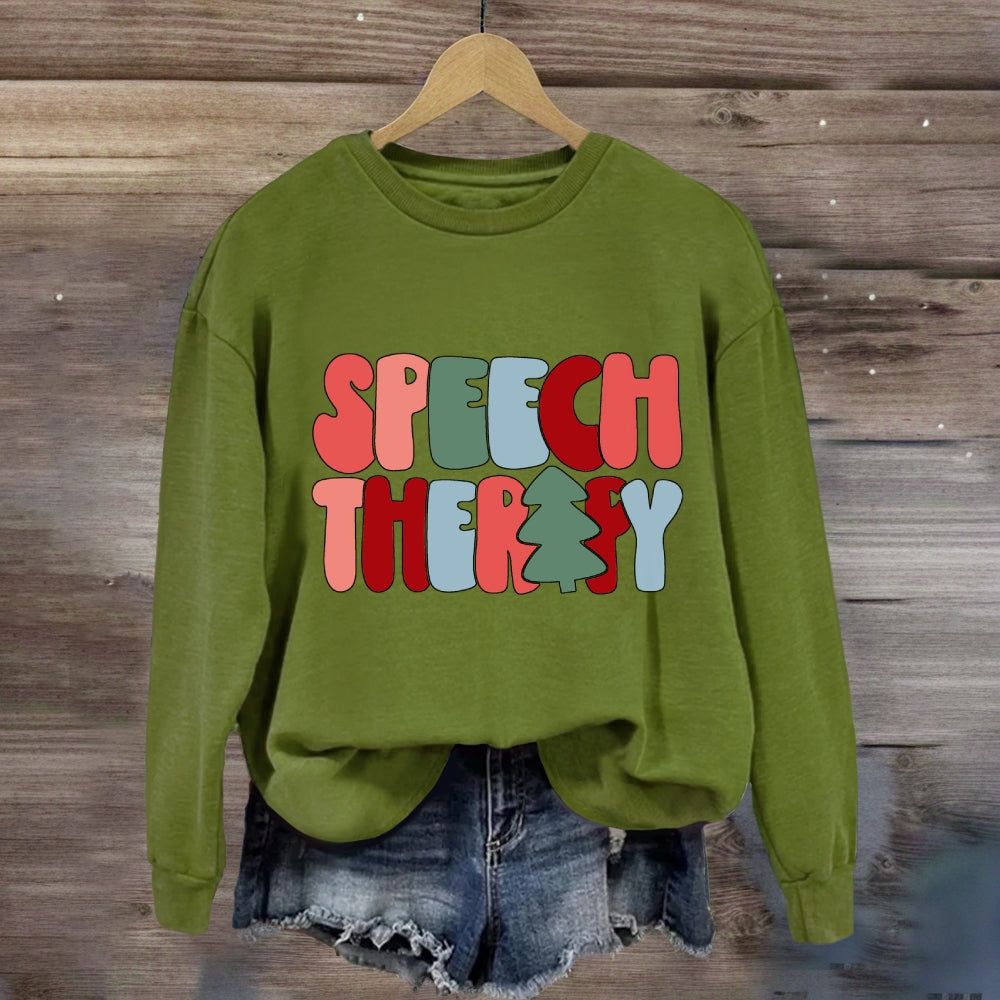 Speech Therapy Christmas Tree Sweatshirt