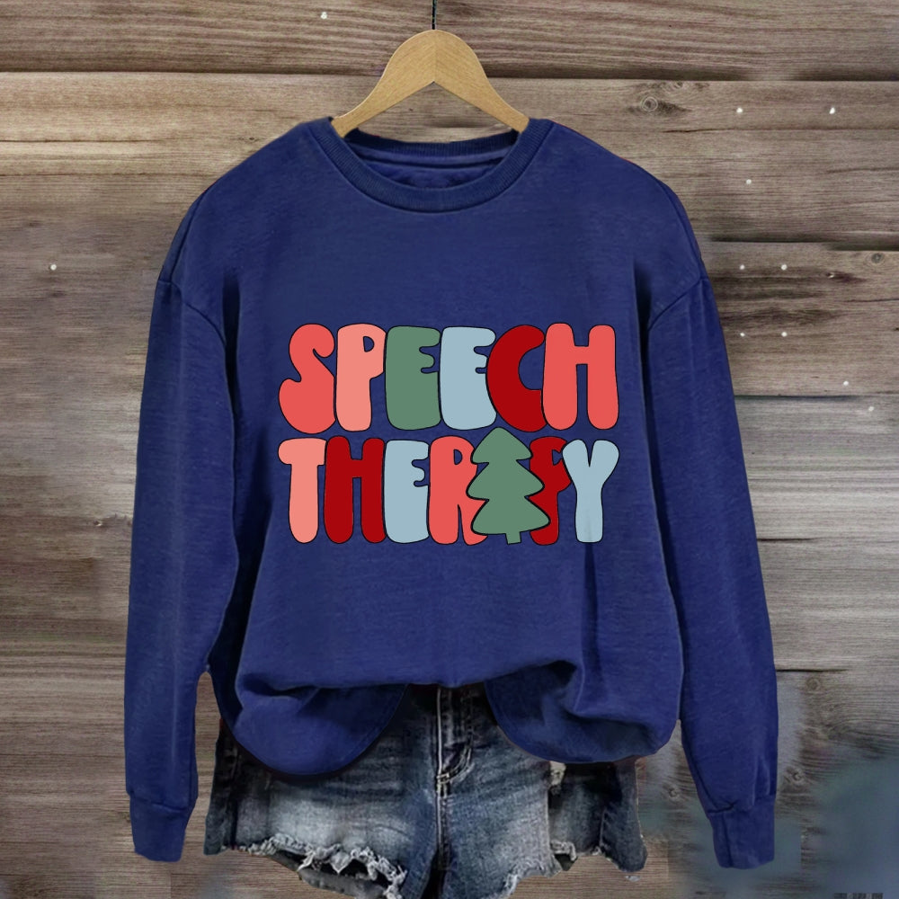 Speech Therapy Christmas Tree Sweatshirt