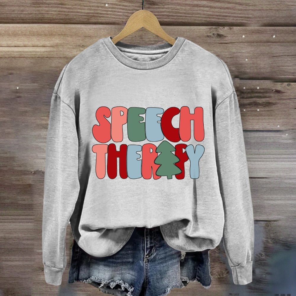 Speech Therapy Christmas Tree Sweatshirt