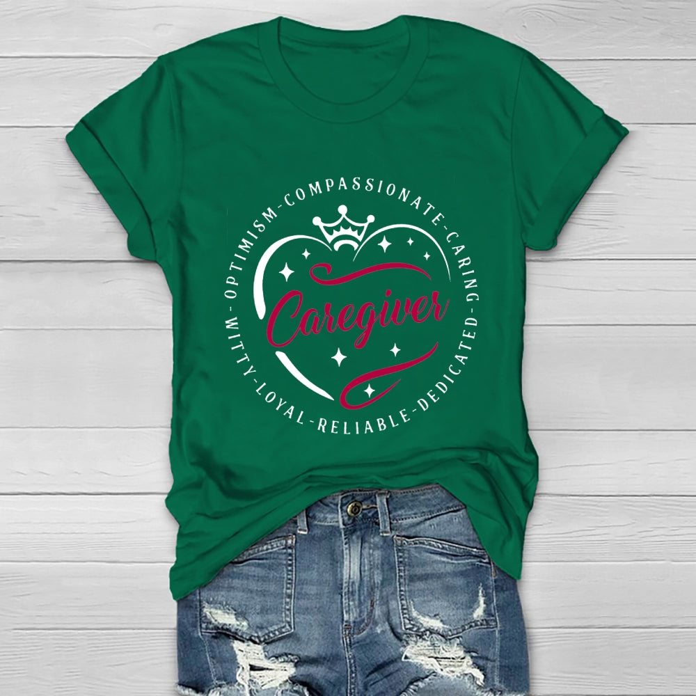 Caregiver Crown Healthwear T-shirt