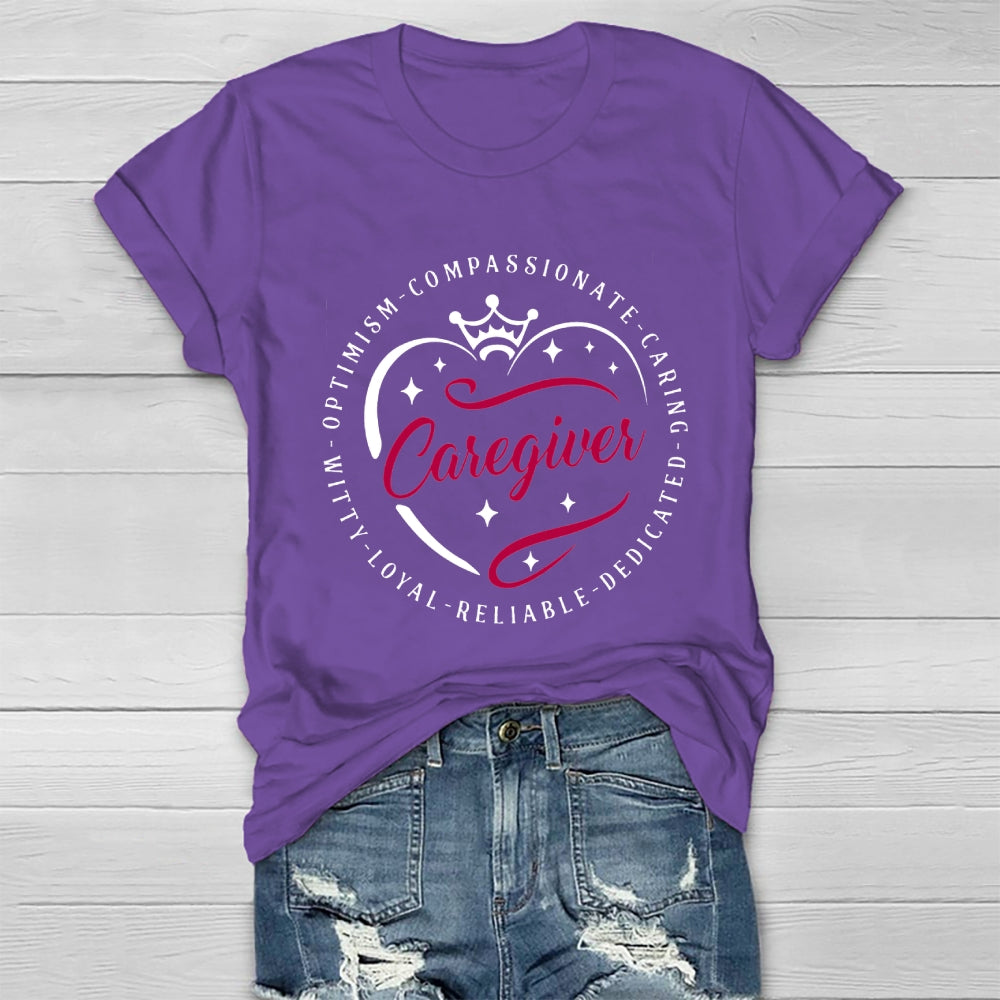 Caregiver Crown Healthwear T-shirt