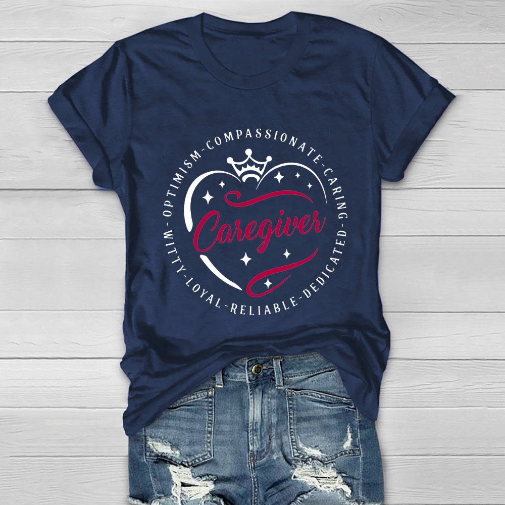 Caregiver Crown Healthwear T-shirt