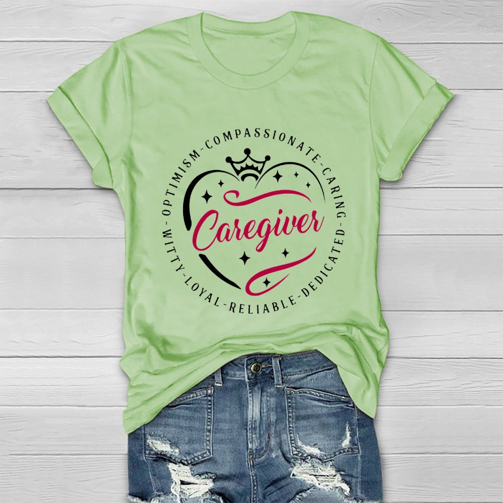 Caregiver Crown Healthwear T-shirt