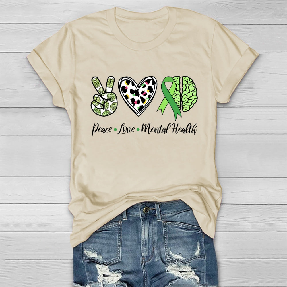 Peace Love Mental Health Healthwear T-shirt