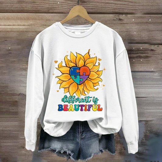 Different Is Beautiful Sunflower Sweatshirt