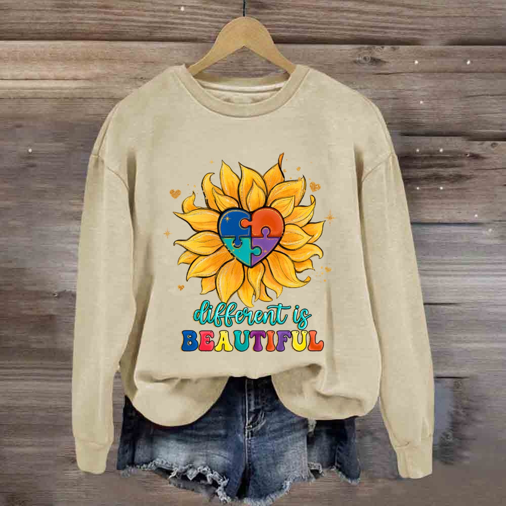 Different Is Beautiful Sunflower Sweatshirt