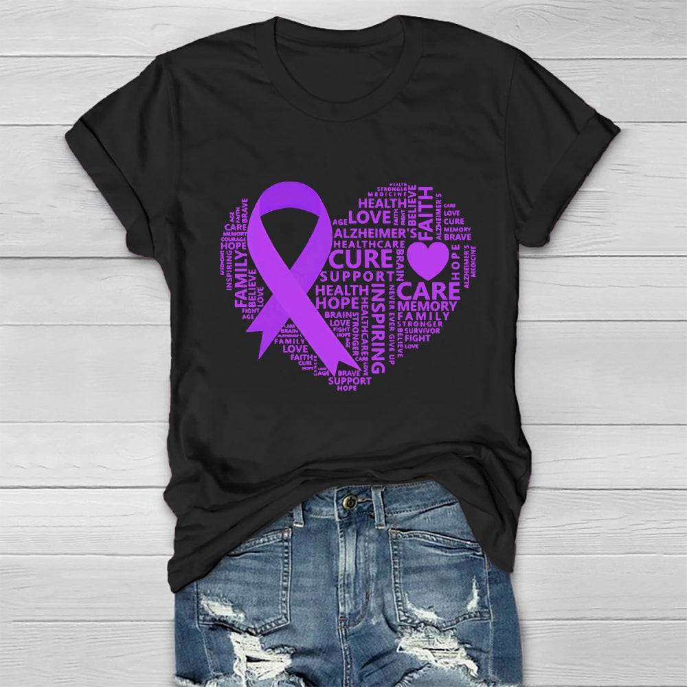 Hope For A Cure Alzheimer Awareness  Healthwear T-shirt