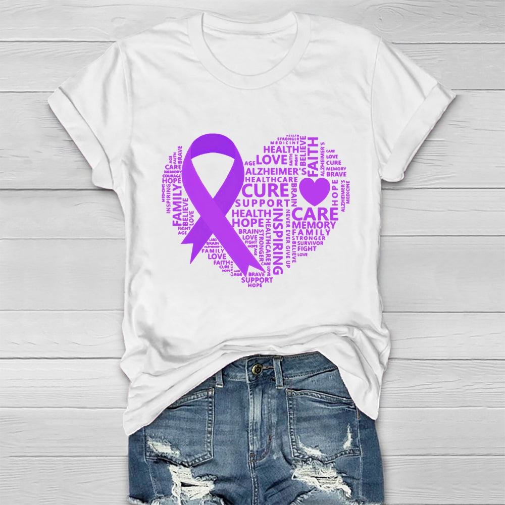 Hope For A Cure Alzheimer Awareness  Healthwear T-shirt