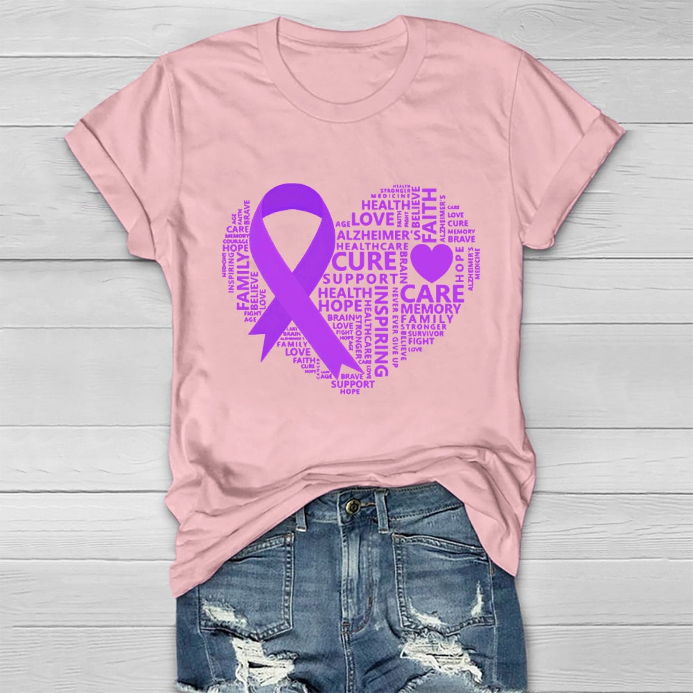 Hope For A Cure Alzheimer Awareness  Healthwear T-shirt