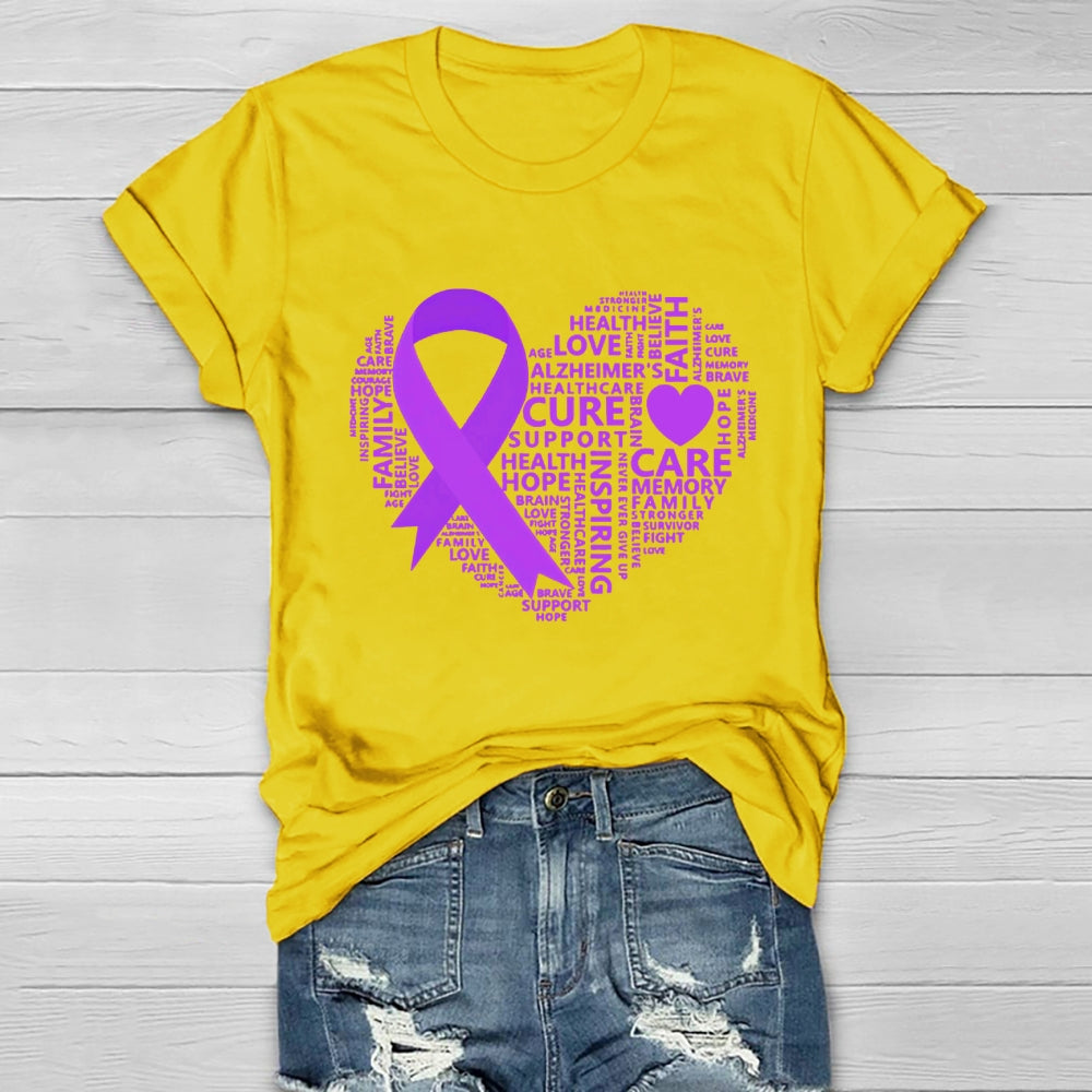 Hope For A Cure Alzheimer Awareness  Healthwear T-shirt