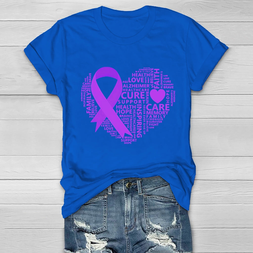 Hope For A Cure Alzheimer Awareness  Healthwear T-shirt
