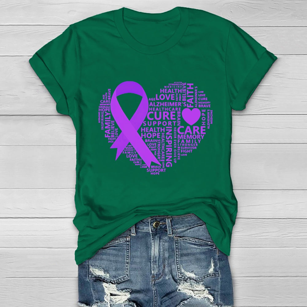 Hope For A Cure Alzheimer Awareness  Healthwear T-shirt