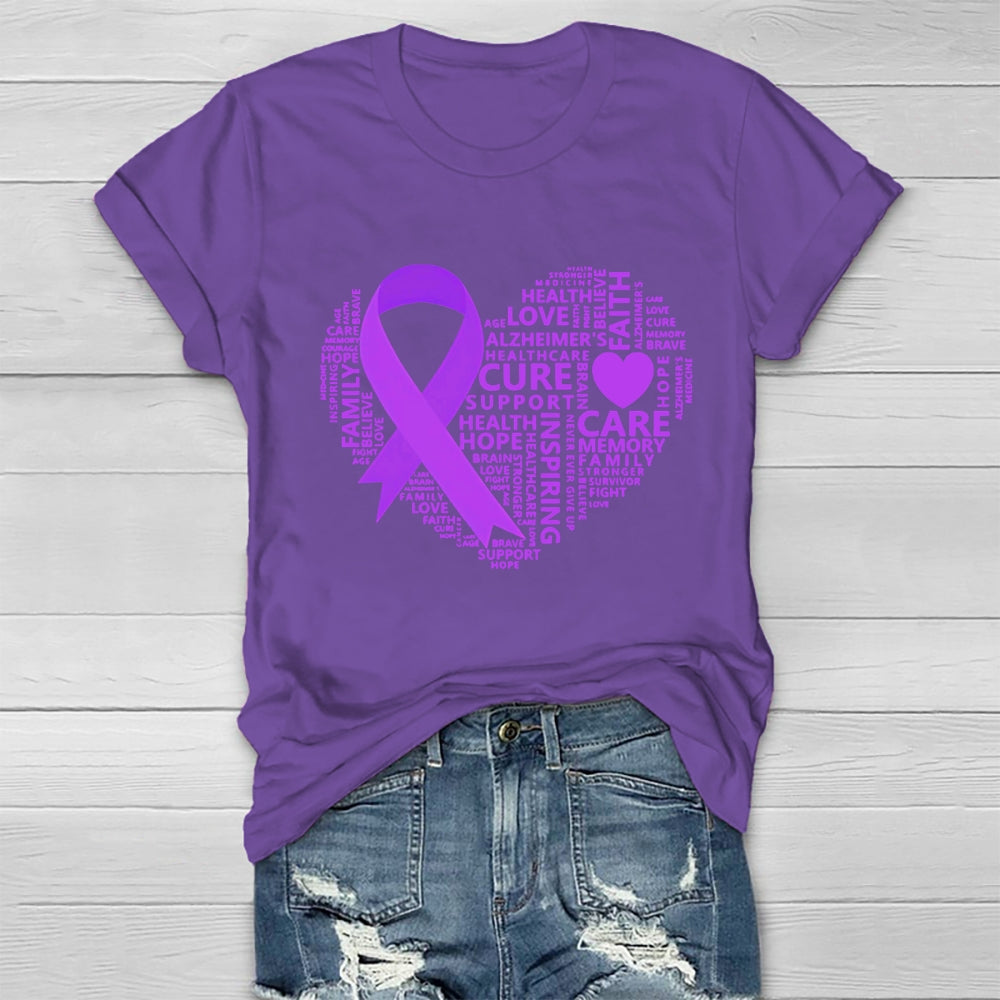Hope For A Cure Alzheimer Awareness  Healthwear T-shirt