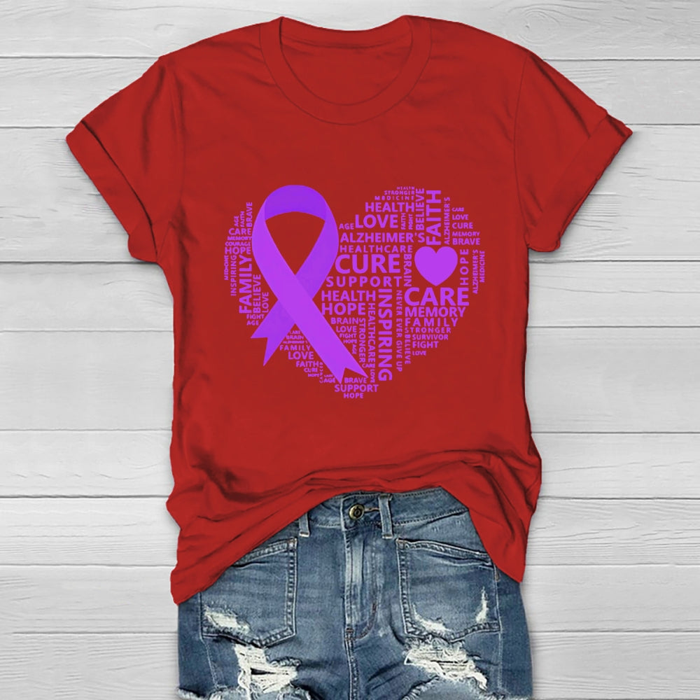 Hope For A Cure Alzheimer Awareness  Healthwear T-shirt