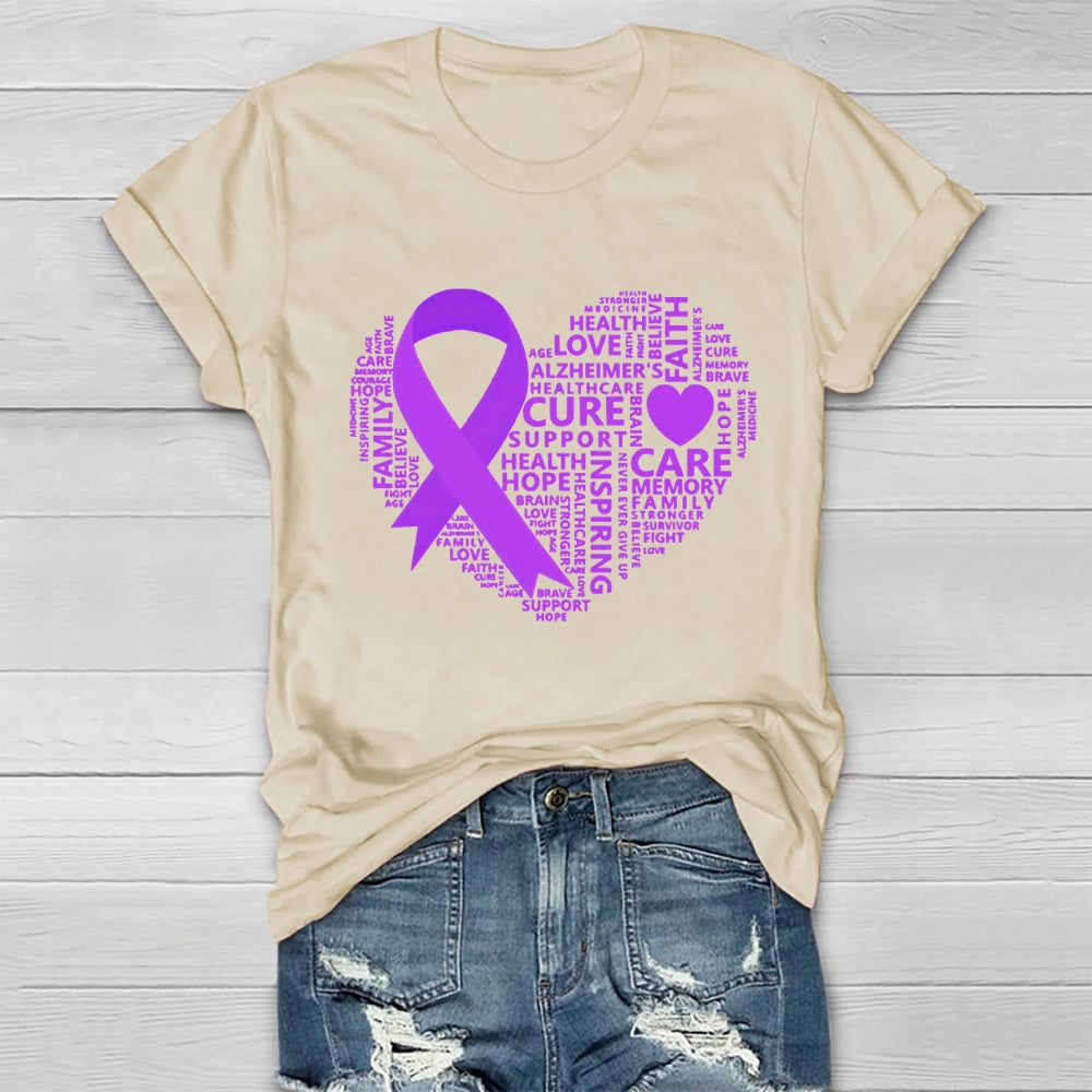Hope For A Cure Alzheimer Awareness  Healthwear T-shirt