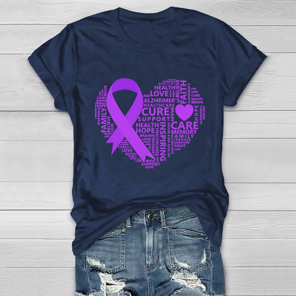 Hope For A Cure Alzheimer Awareness  Healthwear T-shirt