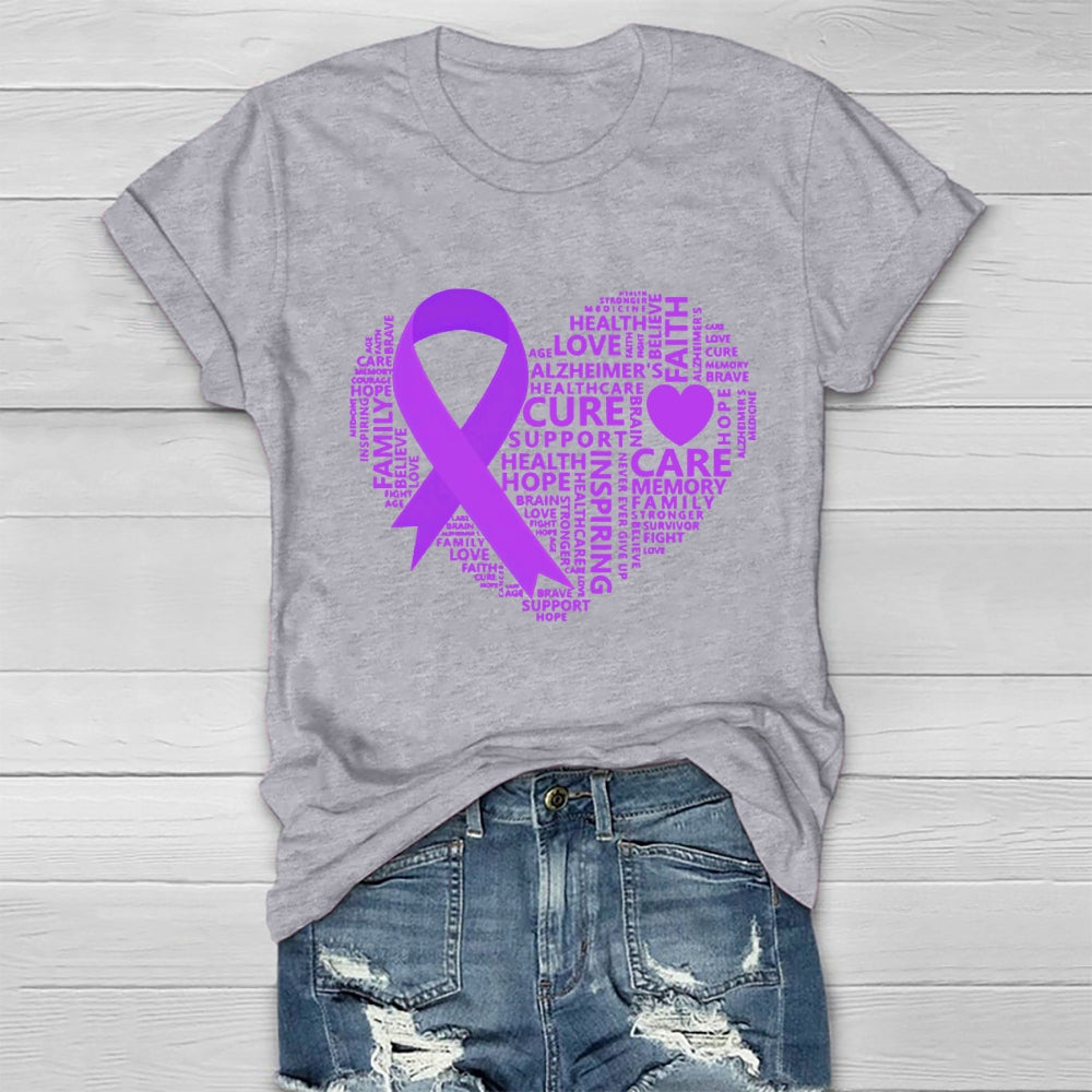 Hope For A Cure Alzheimer Awareness  Healthwear T-shirt
