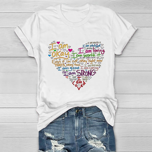 I'm Strong I'm Okay Funny Mental Health Awareness Healthwear T-shirt