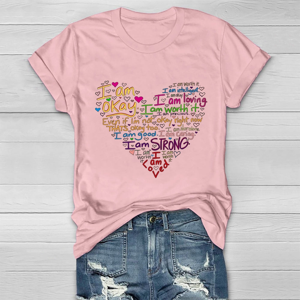 I'm Strong I'm Okay Funny Mental Health Awareness Healthwear T-shirt