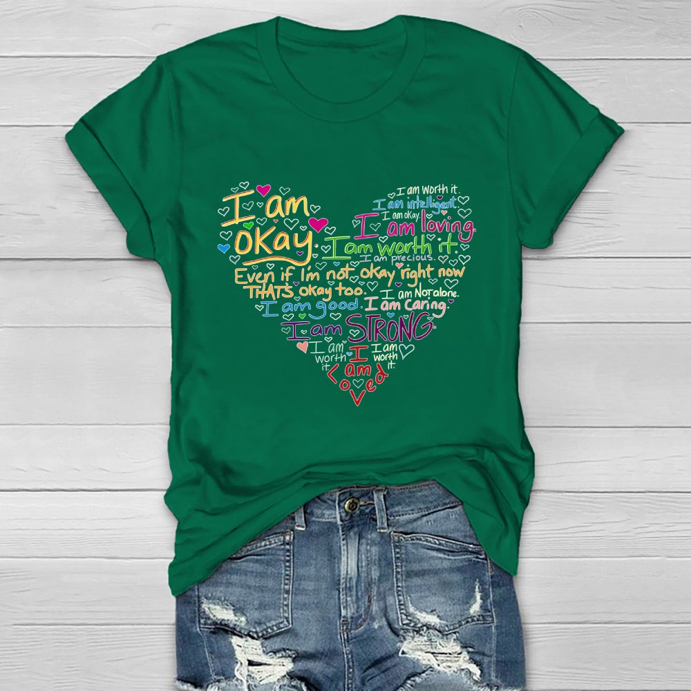 I'm Strong I'm Okay Funny Mental Health Awareness Healthwear T-shirt