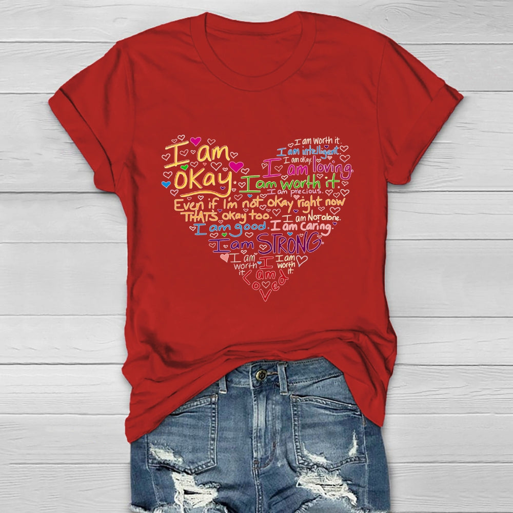 I'm Strong I'm Okay Funny Mental Health Awareness Healthwear T-shirt