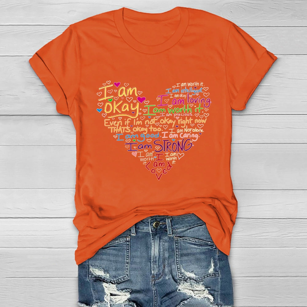 I'm Strong I'm Okay Funny Mental Health Awareness Healthwear T-shirt