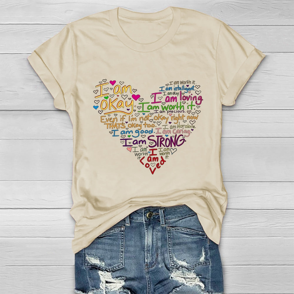 I'm Strong I'm Okay Funny Mental Health Awareness Healthwear T-shirt