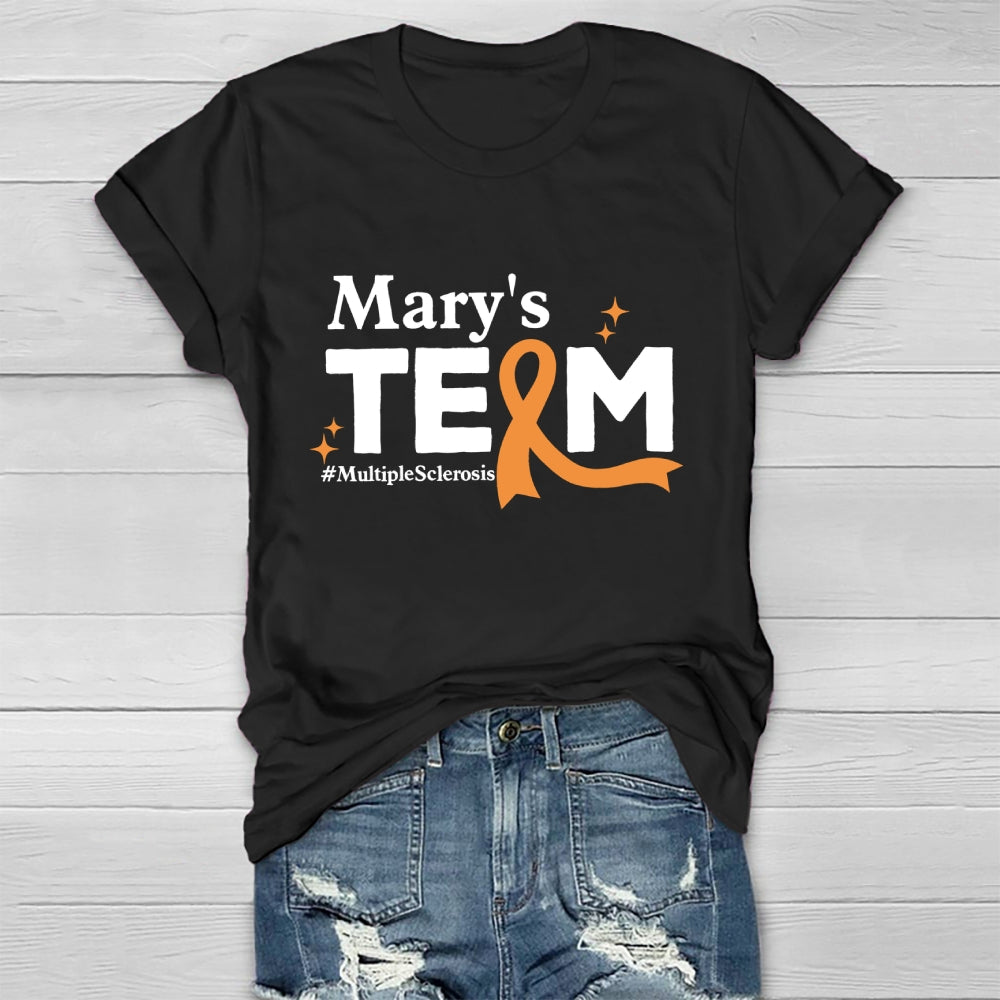 Personalized Team Name Mary's Team Multiple Sclerosis Healthwear T-shirt