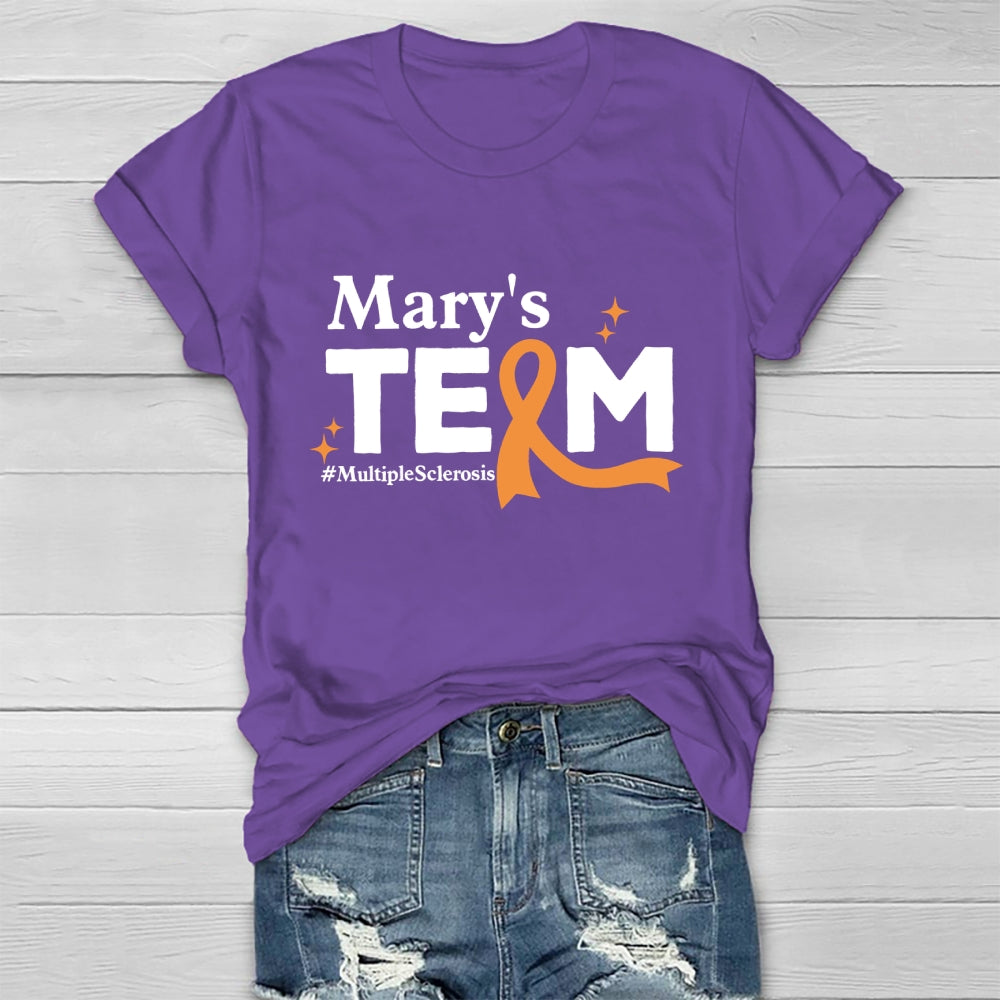 Personalized Team Name Mary's Team Multiple Sclerosis Healthwear T-shirt