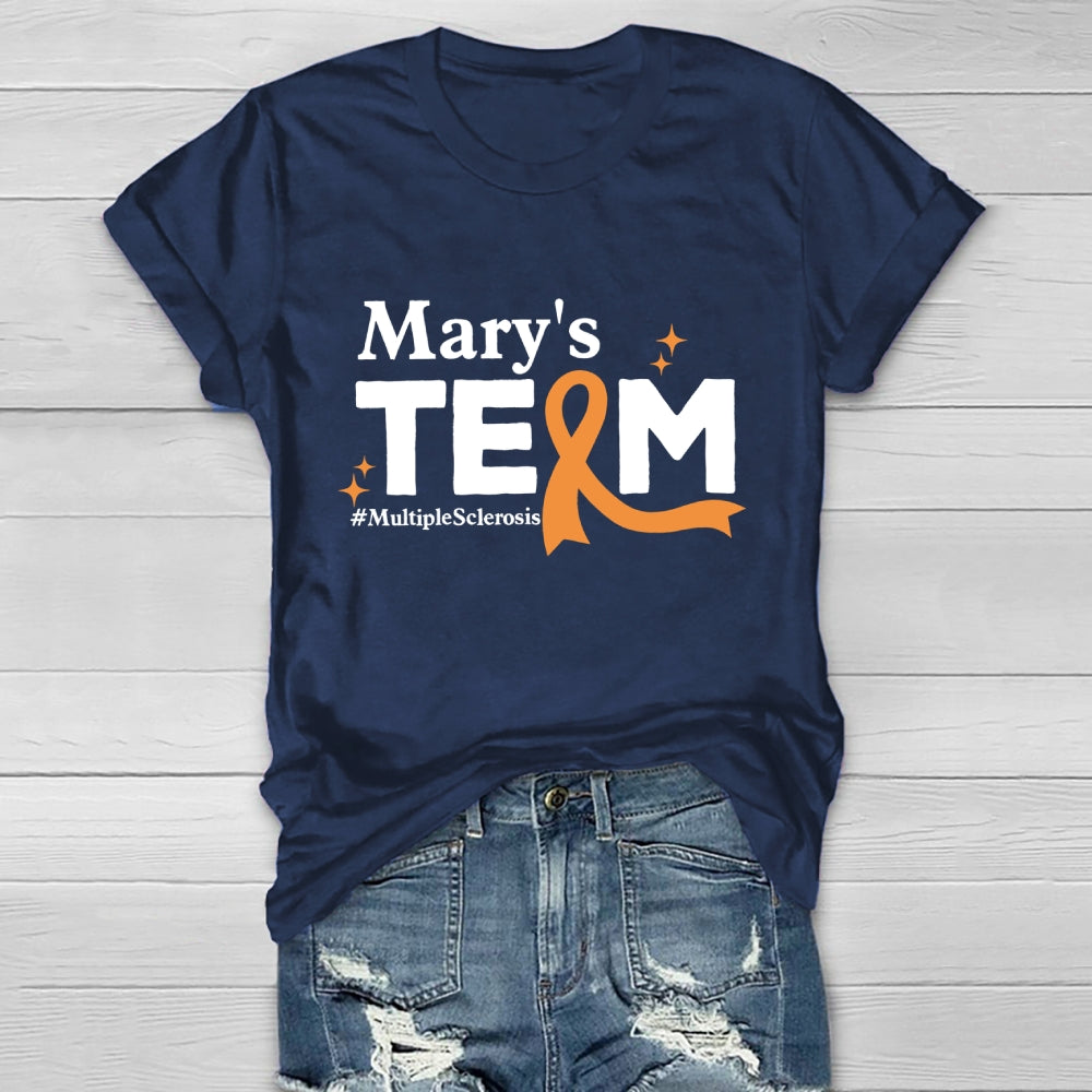 Personalized Team Name Mary's Team Multiple Sclerosis Healthwear T-shirt