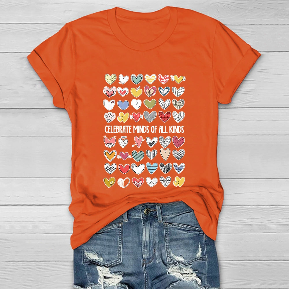 Celebrate Minds Of All Kinds Neurodiversity Mental Health  Healthwear T-shirt