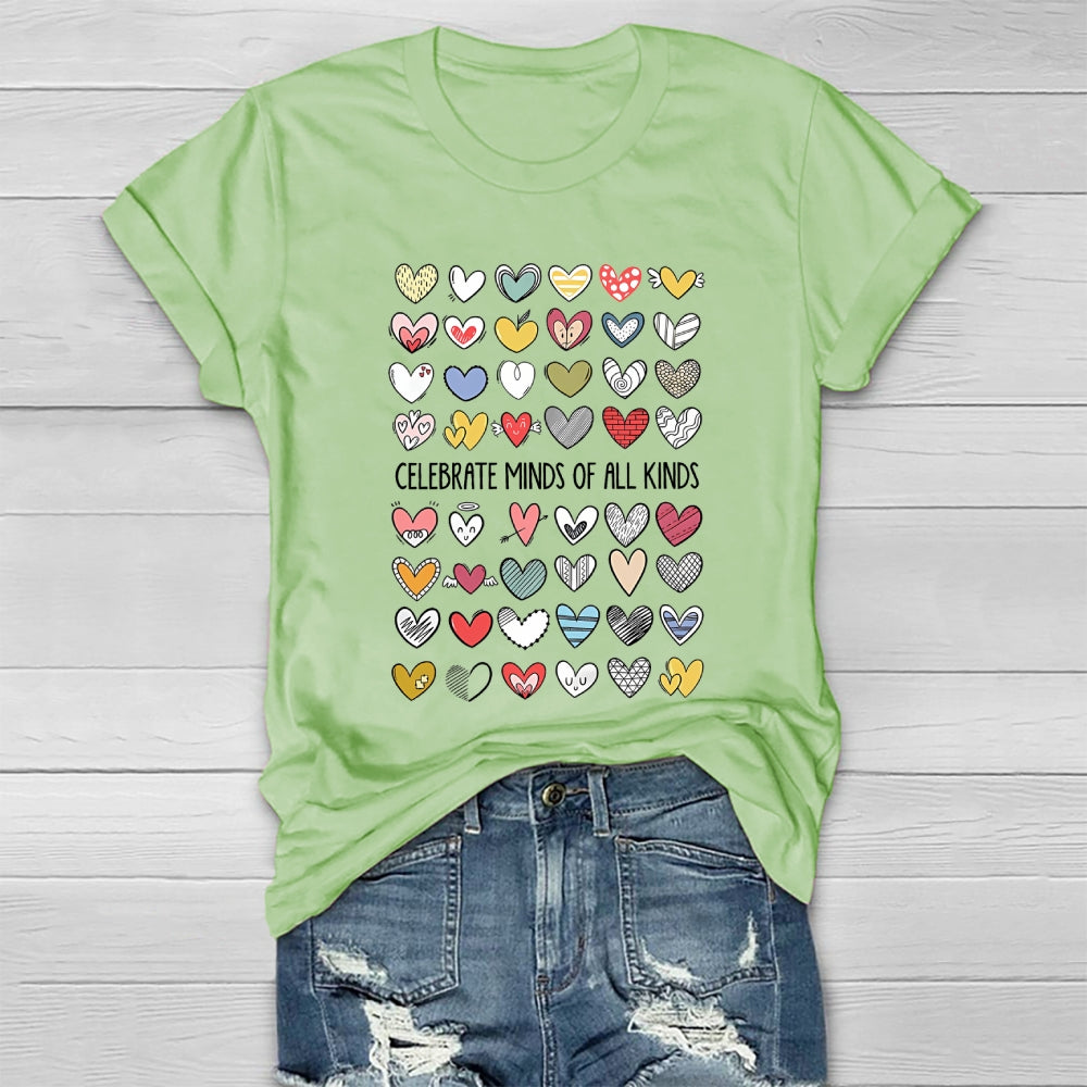 Celebrate Minds Of All Kinds Neurodiversity Mental Health  Healthwear T-shirt