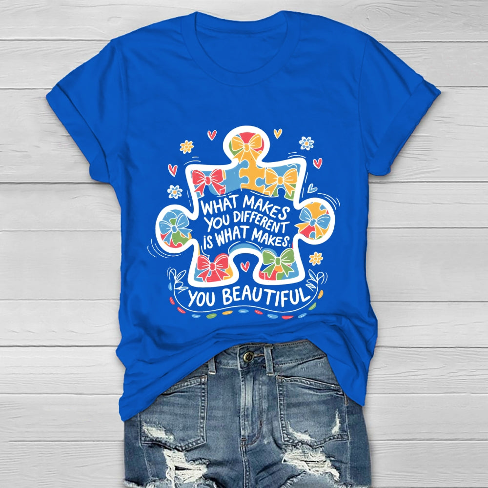 What Makes You Different Is What Makes You Beautiful Puzzle Healthwear T-shirt
