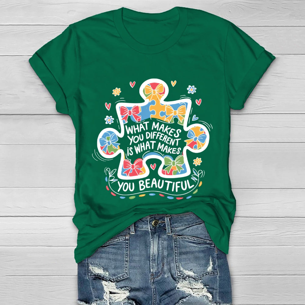 What Makes You Different Is What Makes You Beautiful Puzzle Healthwear T-shirt