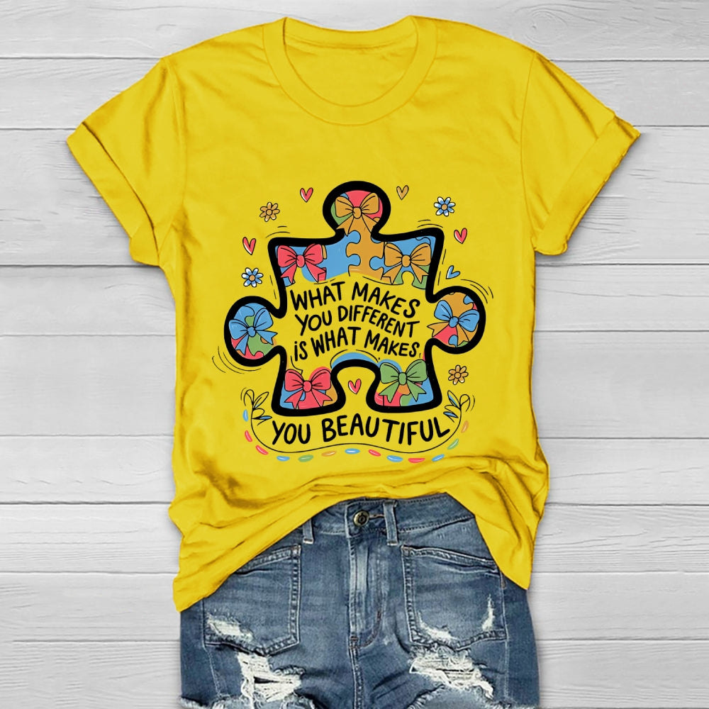 What Makes You Different Is What Makes You Beautiful Puzzle Healthwear T-shirt