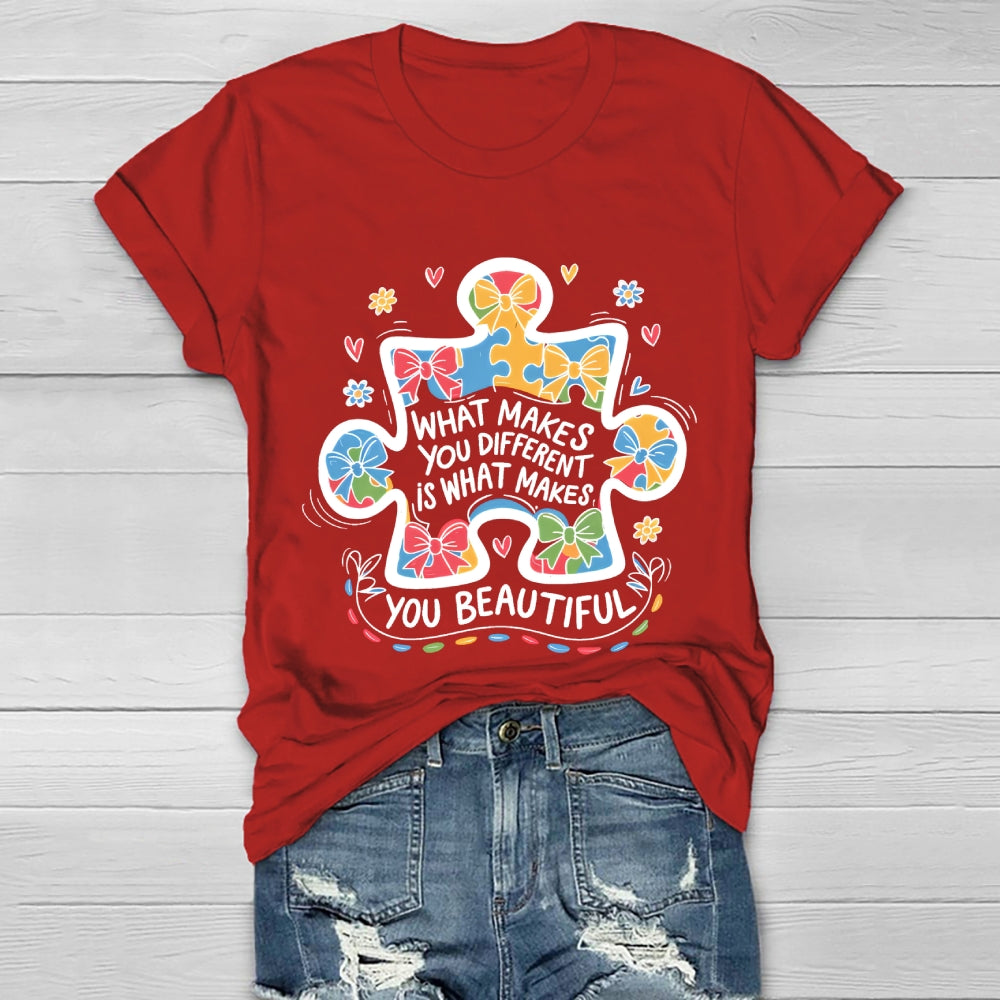 What Makes You Different Is What Makes You Beautiful Puzzle Healthwear T-shirt