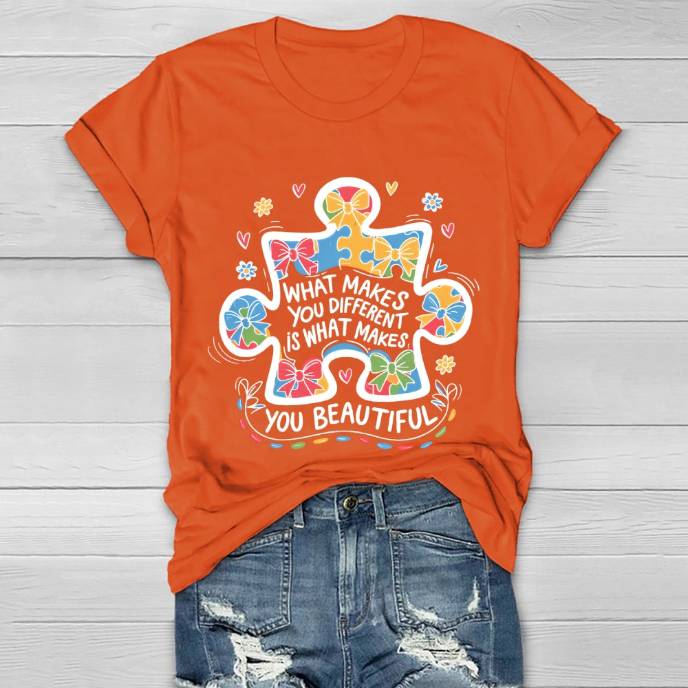 What Makes You Different Is What Makes You Beautiful Puzzle Healthwear T-shirt