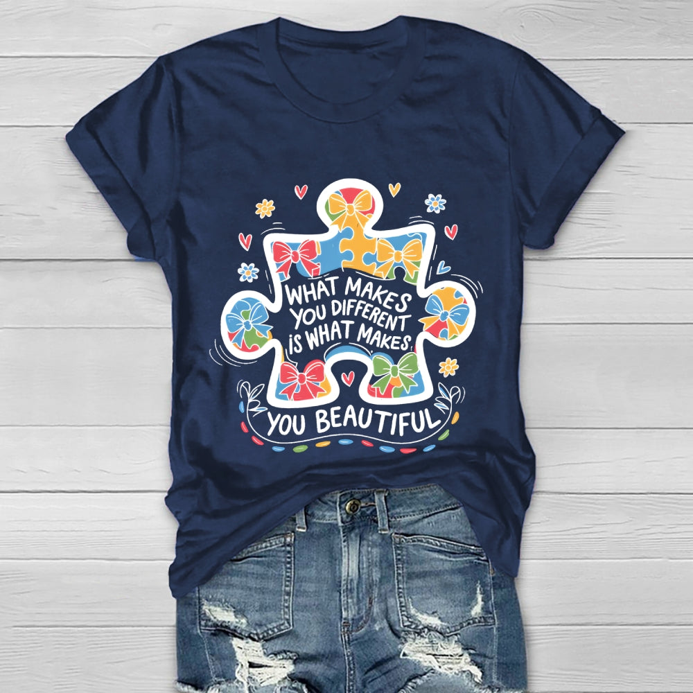 What Makes You Different Is What Makes You Beautiful Puzzle Healthwear T-shirt