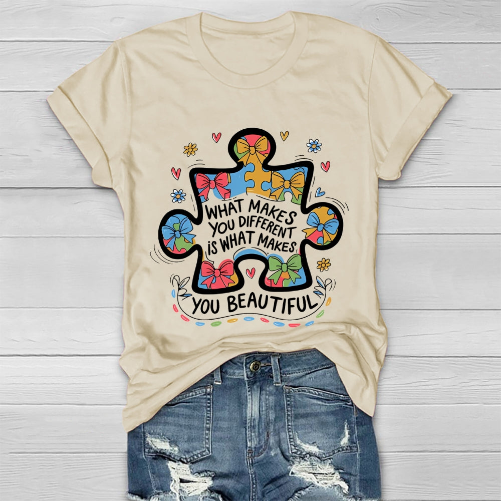 What Makes You Different Is What Makes You Beautiful Puzzle Healthwear T-shirt