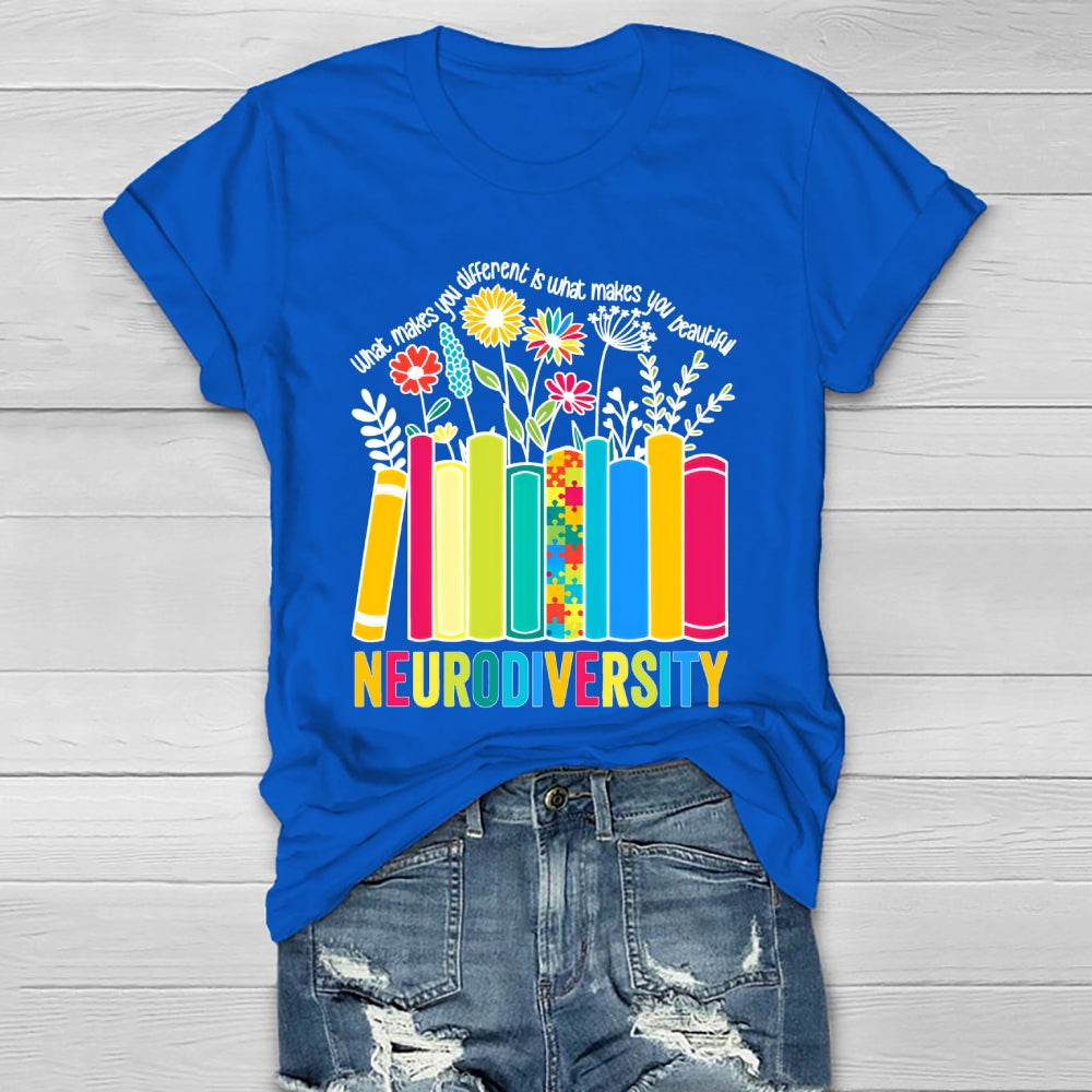 Neurodiversity Flowers Healthwear T-shirt