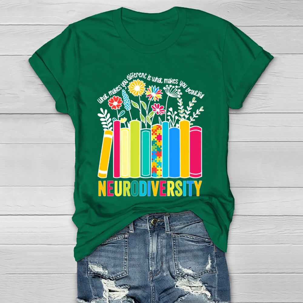 Neurodiversity Flowers Healthwear T-shirt