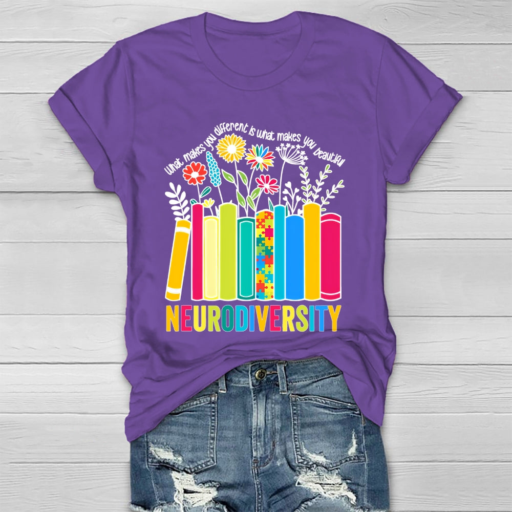 Neurodiversity Flowers Healthwear T-shirt