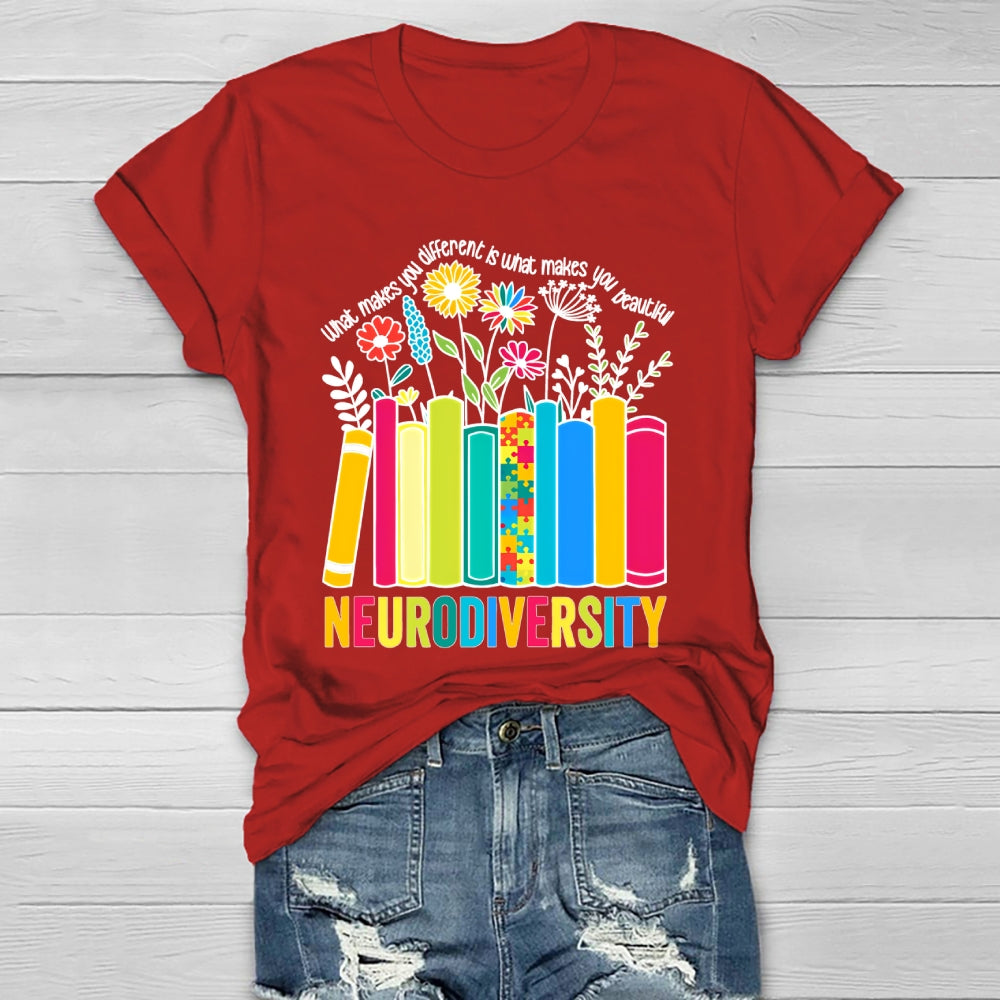 Neurodiversity Flowers Healthwear T-shirt