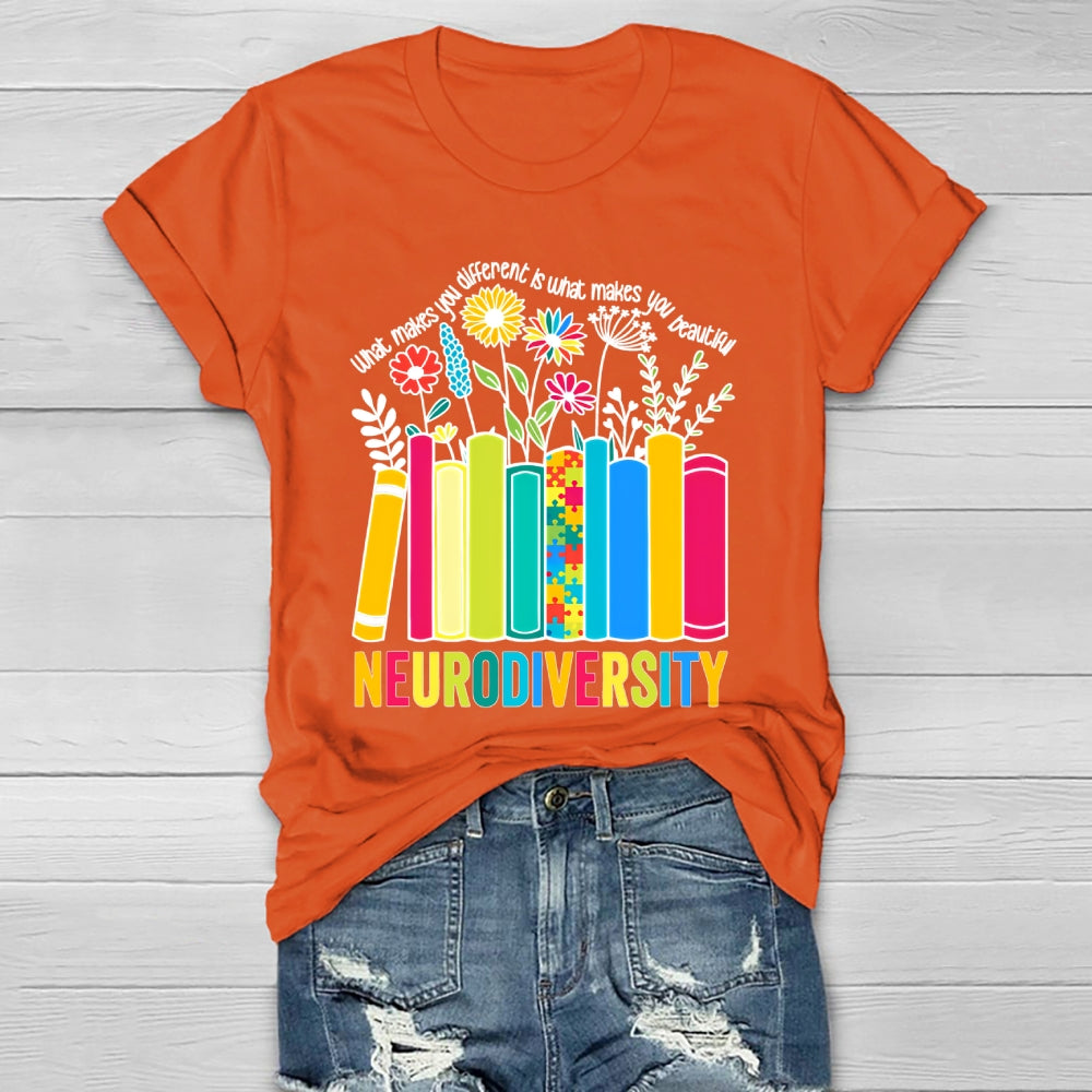 Neurodiversity Flowers Healthwear T-shirt