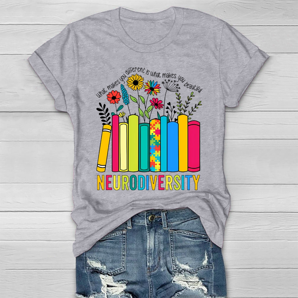 Neurodiversity Flowers Healthwear T-shirt