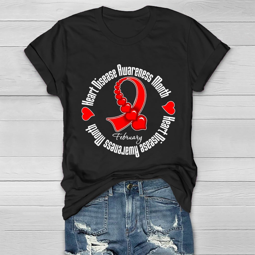 Heart Disease Month Awareness Healthwear T-shirt