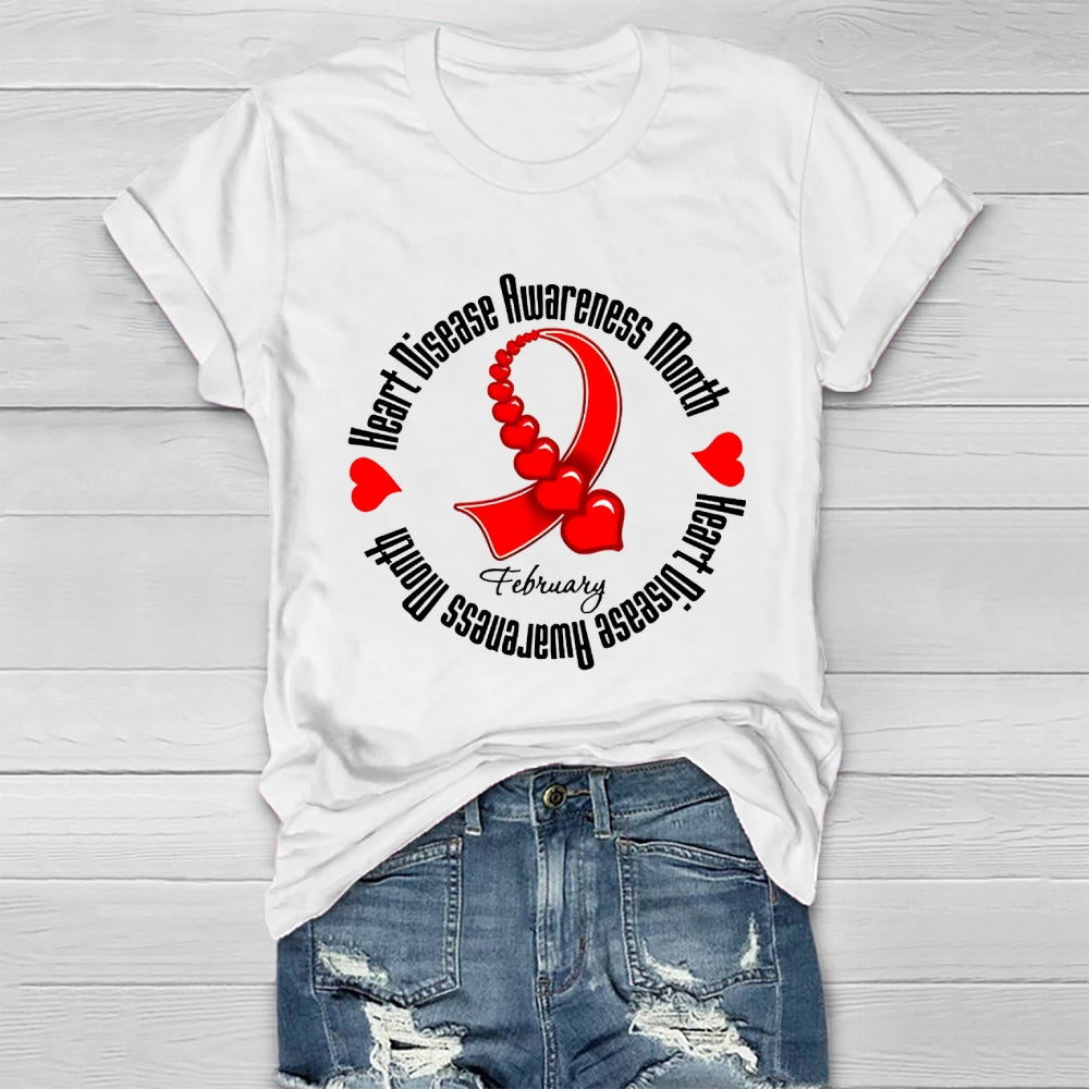 Heart Disease Month Awareness Healthwear T-shirt