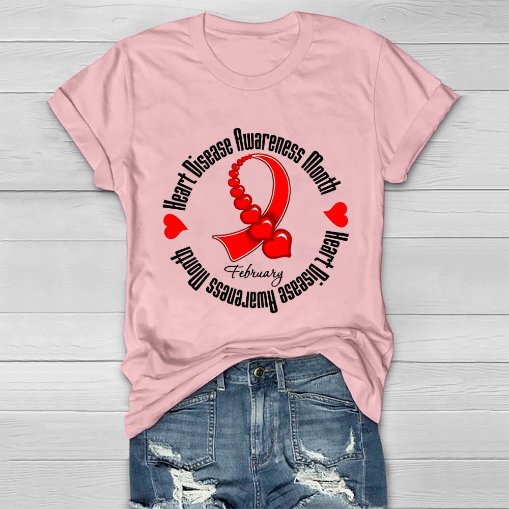 Heart Disease Month Awareness Healthwear T-shirt